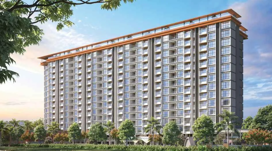 Vivanta Next - angled view of the G+5 towers at sunset, Tathawade Pune