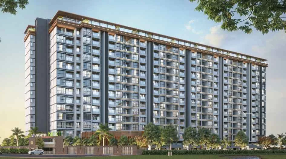 Vivanta Next by Shree Sonigara Developers - front elevation of the G+5 towers, Tathawade, Pune